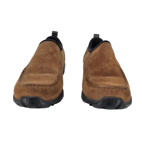 Lands End Womens Brown Suede Shoes Size 8B Slip On Nice Tread Winter Moc - Picture 2 of 9